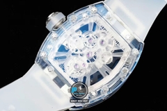 NEW 2021 / RM FACTORY BEST 1:1 / RICHARD MILLER RM 12-01 TOURBILLON SHAPHIRE CRYSTAL LIMITED