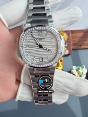 NEW 2025 / DDF FACTORY BEST 1:1 / PATEK PHILIPPE NAUTILUS 7118 LADY 35,2MM DIAMOND BEZEL CAL.324SC