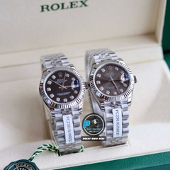 VIP NEW 2024 / FACTORY BEST 1:1 / ROLEX DATEJUST 31MM LADY DEMI VÀNG 18K. KIM CƯƠNG THIÊN NHIÊN. CORE ETA SW200