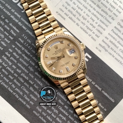 VIP NEW 2024 / ORGINAL FACTORY BEST 1:1 / ROLEX DAYDATE 36MM BỌC VÀNG 18K 6UM CORE ETA 2836-2