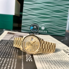 VIP NEW 2024 / ORGINAL FACTORY BEST 1:1 / ROLEX DAYDATE 36MM BỌC VÀNG 18K 6UM CORE ETA 2836-2