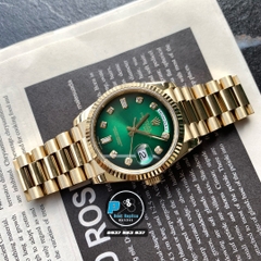 VIP NEW 2024 / ORGINAL FACTORY BEST 1:1 / ROLEX DAYDATE 36MM BỌC VÀNG 18K 6UM CORE ETA 2836-2