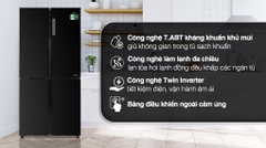 Tủ lạnh Aqua Inverter 456 lít Multi Door AQR-M525XA(FB)