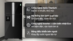 Tủ lạnh Hitachi Inverter 540 lít Multi Door R-FW690PGV7X GBK