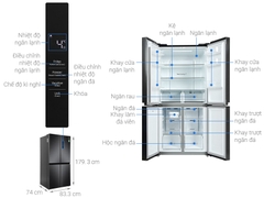 Tủ lạnh Samsung Inverter 488 lít Multi Door RF48A4000B4/SV