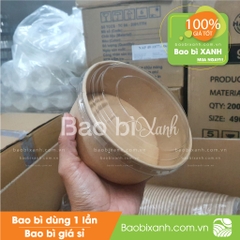Tô giấy kraft salad 750ml miệng rộng