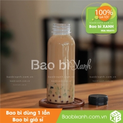 Chai nhựa 330ml miệng rộng nắp có đai