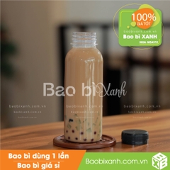 Chai nhựa 330ml miệng rộng nắp có đai