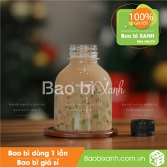 Chai nhựa 330ml tròn lùn miệng rộng