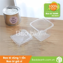 Hộp đựng bánh kem, nhựa PET vuông