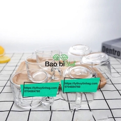 Bộ 6 Ly thủy tinh Cafe Cappuccino 195ml (có kèm dĩa)
