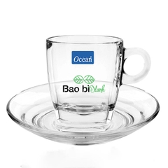 Bộ 6 Ly thủy tinh Cafe Cappuccino 195ml (có kèm dĩa)