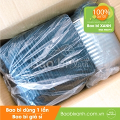Khay - hộp nhựa đựng cơm 2 ngăn HT17 dùng 1 lần (Kèm nắp nhựa)