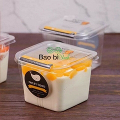 Hộp đựng bánh kem, nhựa PET vuông