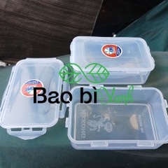 Hộp Nhựa Vuông trong đựng thực phẩm