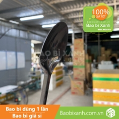 Muỗng nhựa đen 20cm Đại Quang (100 Cái/Bịch)