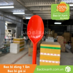 Muỗng nhựa đỏ 20cm Đại Quang (100 cái/Bịch)