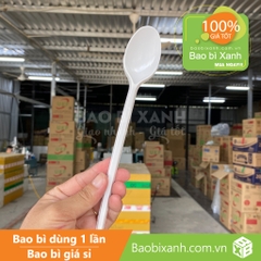 Muỗng nhựa trắng 20cm Đại Quang (100 cái/Bịch)