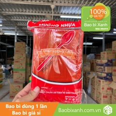 Muỗng nhựa đỏ 20cm Đại Quang (100 cái/Bịch)