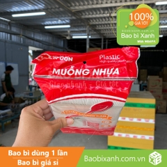 Muỗng nhựa trắng 20cm Đại Quang (100 cái/Bịch)