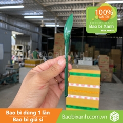 Muỗng nhựa xanh 15cm Đại Quang (100 Cái/Bịch)