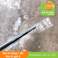 Ống hút nhựa phi 6 đen có bọc màng - Bịch 1kg (~400 cái)