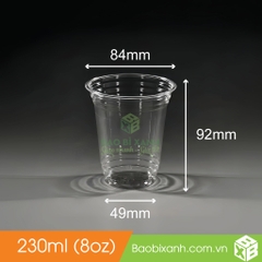 Ly nhựa pet 230ml (8oz - Ø84)