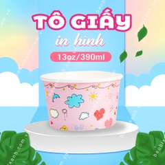 Tô giấy 390ml (13oz) in hình - 2PE