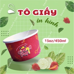 Tô giấy 450ml (15oz) in hình - 2PE