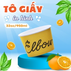 Tô giấy 32oz (950ml) in hình
