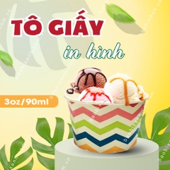 Tô giấy 90ml (3oz) in hình - 2PE