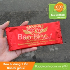 In logo khăn ăn tiệc màu đỏ