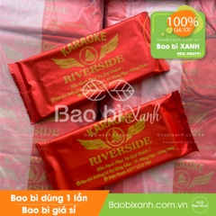 In logo khăn ăn tiệc màu đỏ