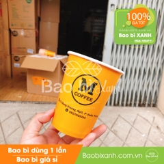 Ly giấy M Coffee