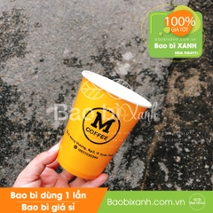 Ly giấy M Coffee