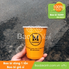 Ly giấy M Coffee