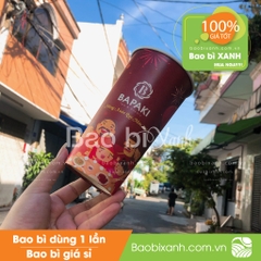Ly giấy mẫu noel Bapaki màu đỏ