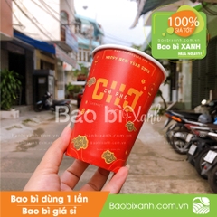 Ly giấy Chợ Cà Phê phiên bản Tết