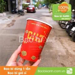 Ly giấy Chợ Cà Phê phiên bản Tết
