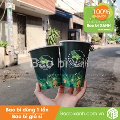 Ly giấy Xanh Coffee