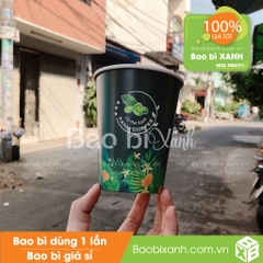 Ly giấy Xanh Coffee