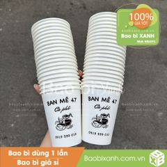 Ly giấy Ban Mê 47 cà phê