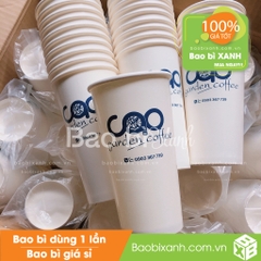 Ly giấy Cao Garden Coffee
