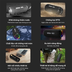 Loa Bluetooth NowGo F6. Chống Nước IPX6, Pin 20 giờ, 20W