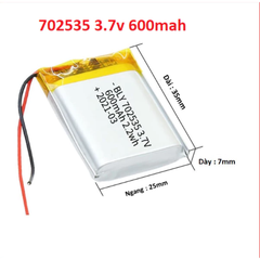 Pin 3.7V Li-Po (Li-Polyme) Dùng Cho Hộp Sạc Tai Nghe và Các Thiết Bị Điện Tử