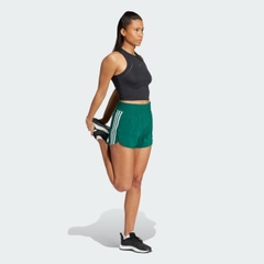 Quần short tập luyện adidas cạp cao Pacer 3 sọc Nữ - IX1077