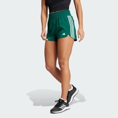 Quần short tập luyện adidas cạp cao Pacer 3 sọc Nữ - IX1077