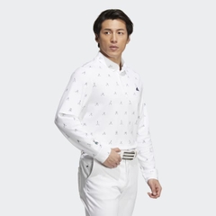 Áo Polo golf dài tay adidas Monogram Play Green AEROREADY Nam - HG5793