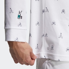 Áo Polo golf dài tay adidas Monogram Play Green AEROREADY Nam - HG5793