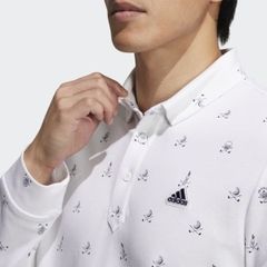 Áo Polo golf dài tay adidas Monogram Play Green AEROREADY Nam - HG5793